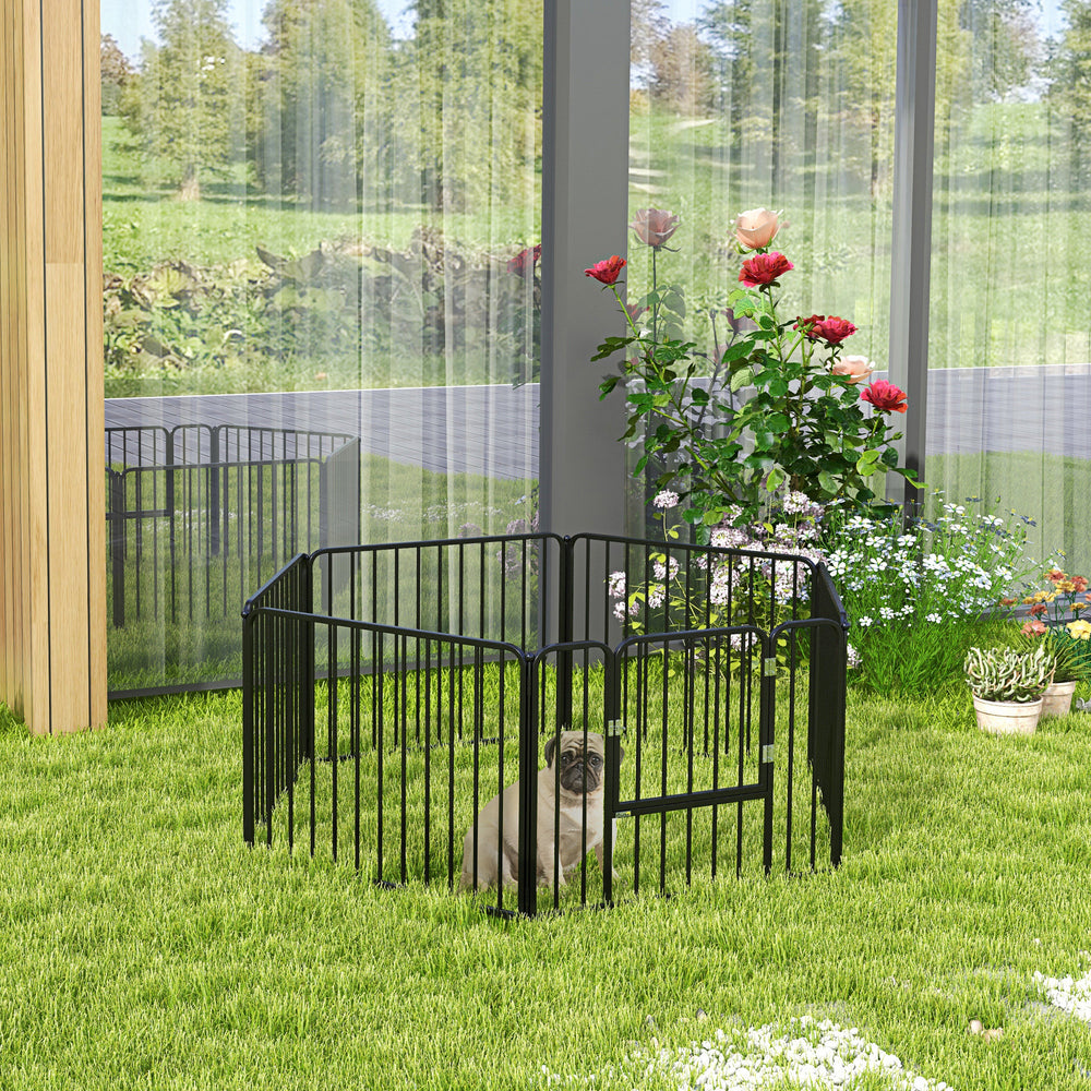 6-panel steel playpen