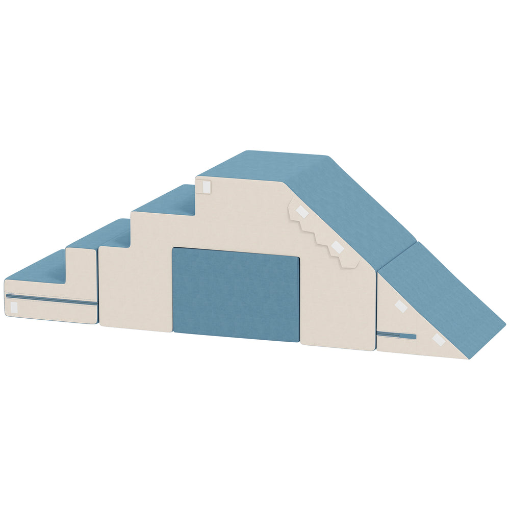 Blocs d'escalade en mousse 2 pièces avec housse amovible bleu