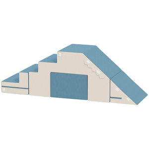Blocs d'escalade en mousse 2 pièces avec housse amovible bleu