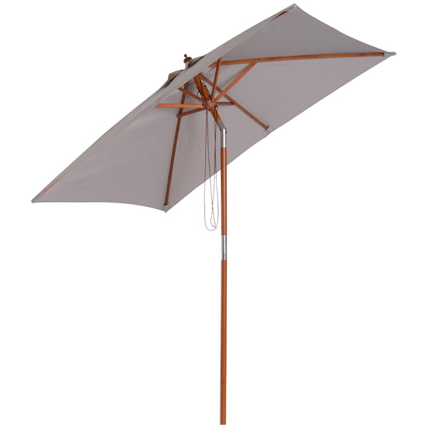Parasol de 6,6 pieds, gris