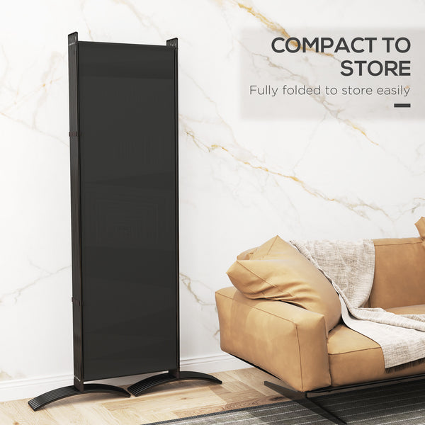 Paravent pliable à 6 panneaux, protection UV30+, noir