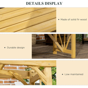 Arche de jardin avec banc 2 places