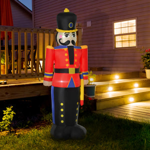 6-foot tall red and black nutcracker