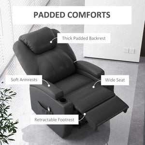 Fauteuil inclinable électrique pour personnes âgées avec repose-pieds, gris