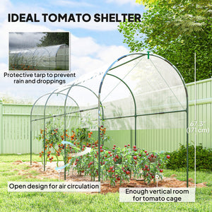 Serre tunnel à tomates avec 4 arceaux