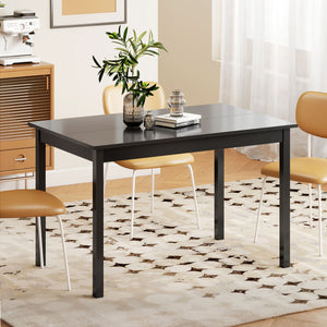 Country-style dining table, pine frame, black