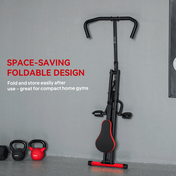 Machine à squat pliable pour entraînement complet avec siège ajustable
