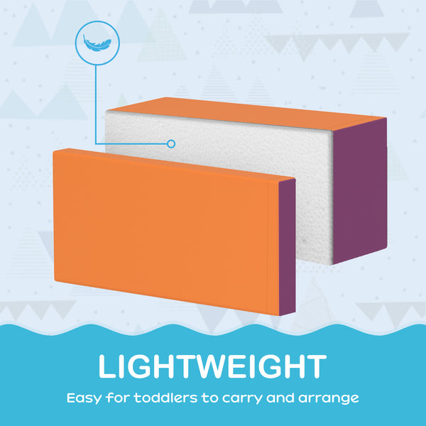 Lot de 7 blocs d'escalade en mousse souple modulaires pour enfants