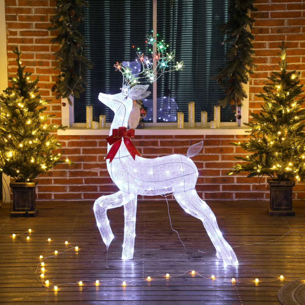 Renne de Noël lumineux de 1,3 m