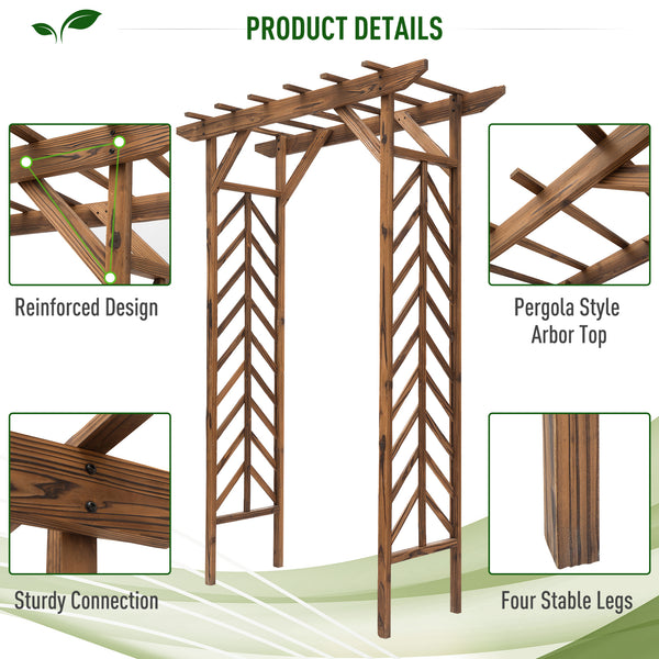Treillis arquée avec toit de style pergola