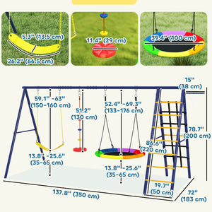 Ensemble de balançoires pour enfants 6 en 1