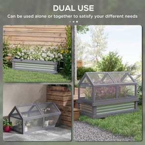 Kit de jardin surélevé avec serre, châssis froid en bois