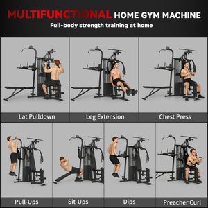 Station de musculation multifonction avec charge ajustable de 152 lb
