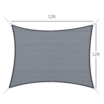 Voile d’ombrage rectangulaire extérieur – Protection solaire anti-UV, gris