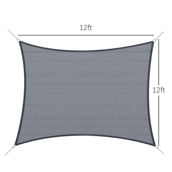 Voile d’ombrage rectangulaire extérieur – Protection solaire anti-UV, gris