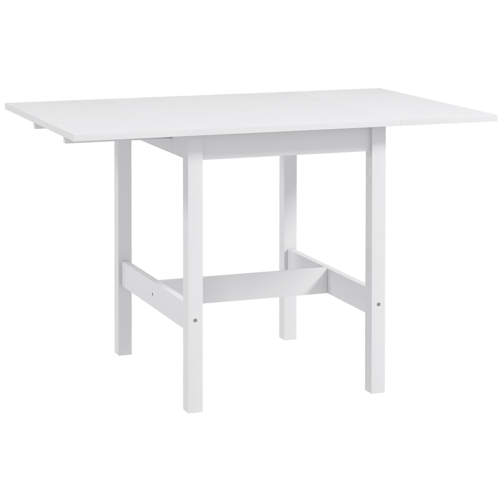 Table de cuisine à abattants de style campagnard pour petits espaces, blanche
