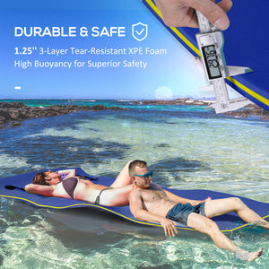 Tapis flottant enroulable, bleu