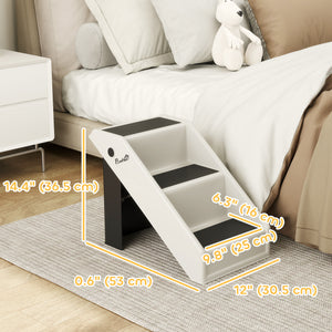 Dog stairs with 3 non-slip steps