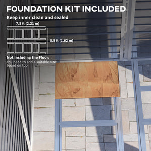 Abri de jardin en métal galvanisé amélioré avec portes verrouillables, gris foncé