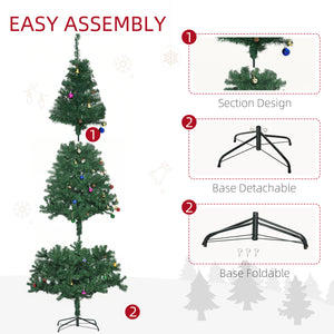 Sapin de Noël artificiel vert de 7 pieds avec décorations