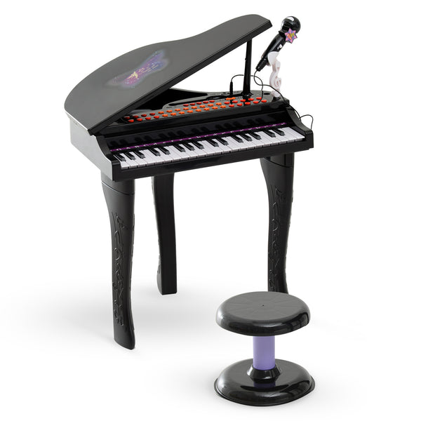 37 Keys Mini Musical Electronic Piano with Mic, Black