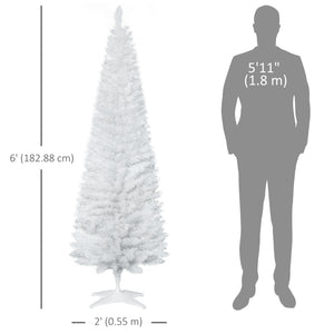 Sapin de Noël classique de 6 pieds blanc