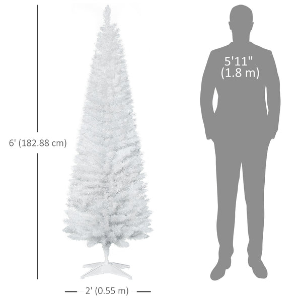 Sapin de Noël classique de 6 pieds blanc