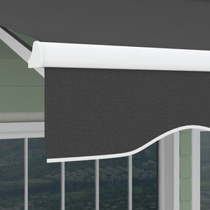 Store banne électrique rétractable de 9,8 x 11,8 pieds avec télécommande, gris