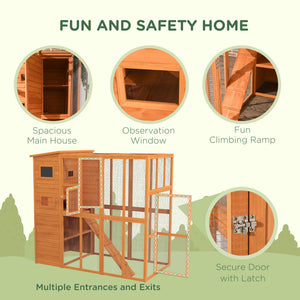 Grande maison pour chat en bois