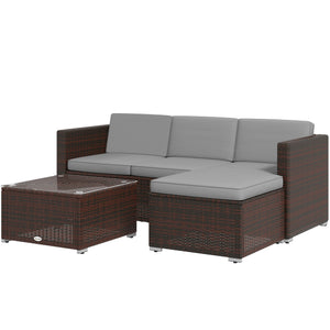 Ensemble de meubles de jardin avec coussins moelleux, canapés d'angle, gris