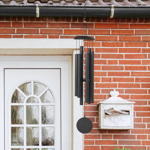 Carillon éolien avec 6 tubes en aluminium et crochet