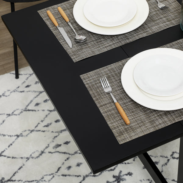 Table de cuisine abattants de style campagnard pour petits espaces, pliante, noire