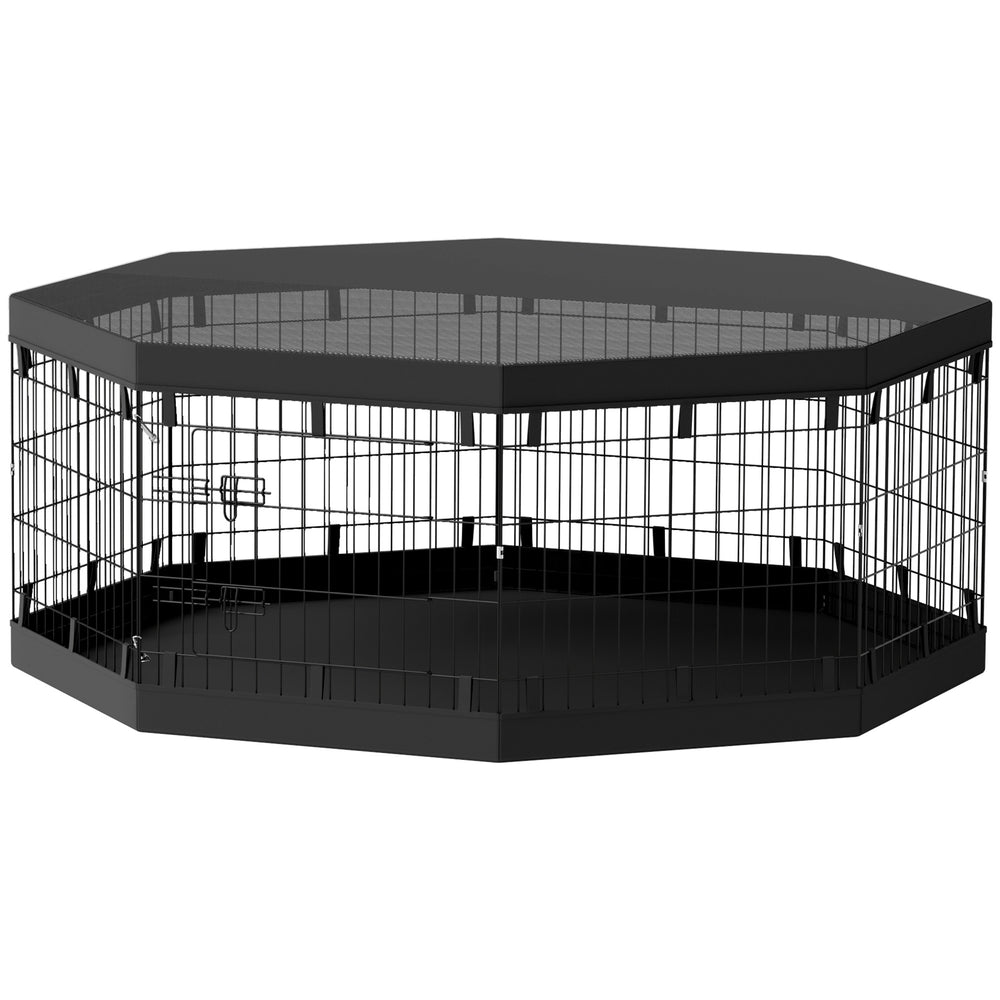 8-Panel Foldable Dog Playpen with Ground Stakes