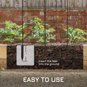 Ensemble de 2 treillis de jardin pour plantes grimpantes