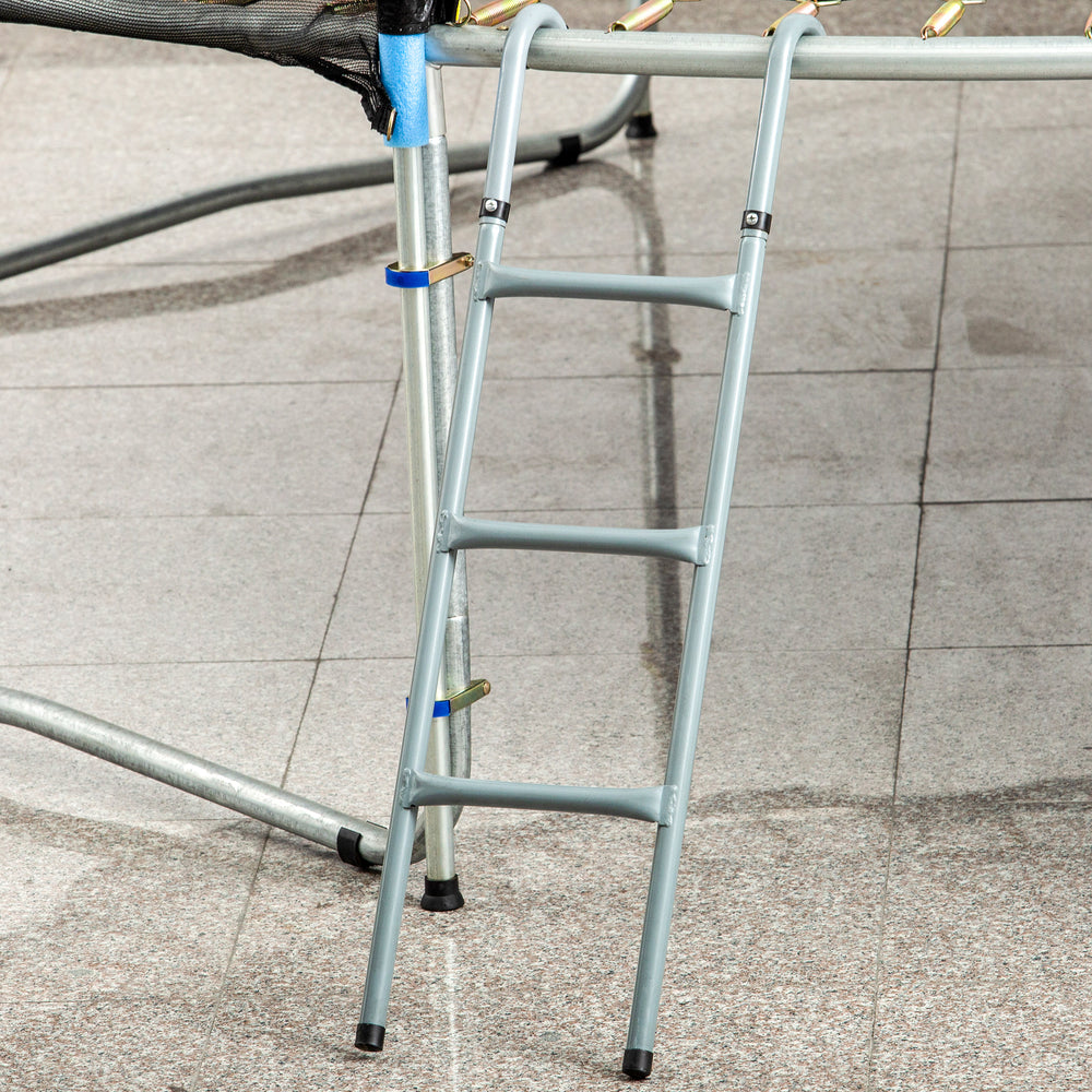 Steel trampoline ladder for 12 and 14 foot trampolines