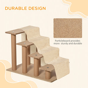 4-Step Pet Ramp with Removable Cover, Beige