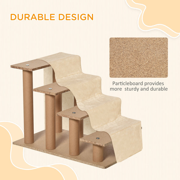 4-Step Pet Ramp with Removable Cover, Beige