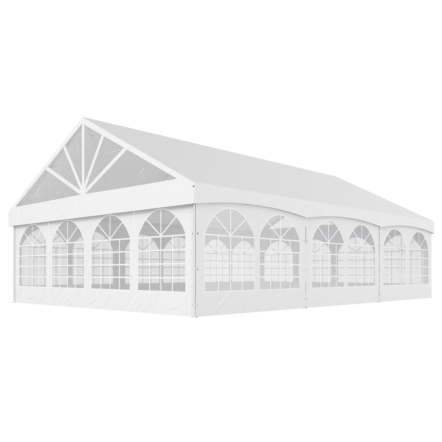Outsunny 20' x 30' Heavy Duty Party Tent, Galvanized Outdoor Event Tent with Removable Window Sidewalls and Carry Bags