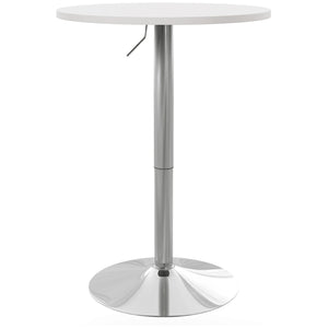 High bar table with swivel top, white