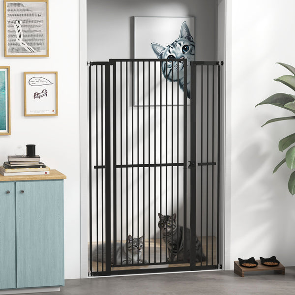 Barrière pour animaux extra haute, noire