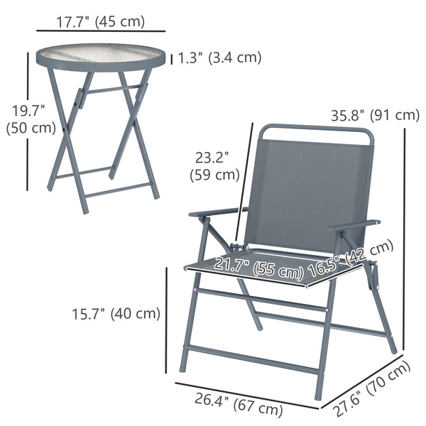 Ensemble bistro d'extérieur 3 pièces