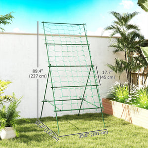 A-frame plant support with support net