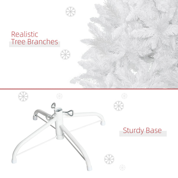 Sapin de Noël artificiel blanc de 4 pieds avec branches de pin réalistes et ouverture automatique