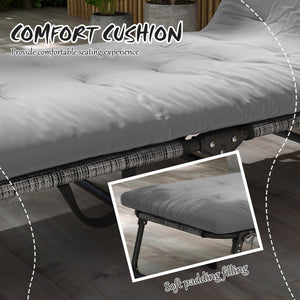 Lot de 2 Chaises longues pliantes, dossier réglable, fauteuil de bronzage avec coussin, poche latérale, appui-tête, gris