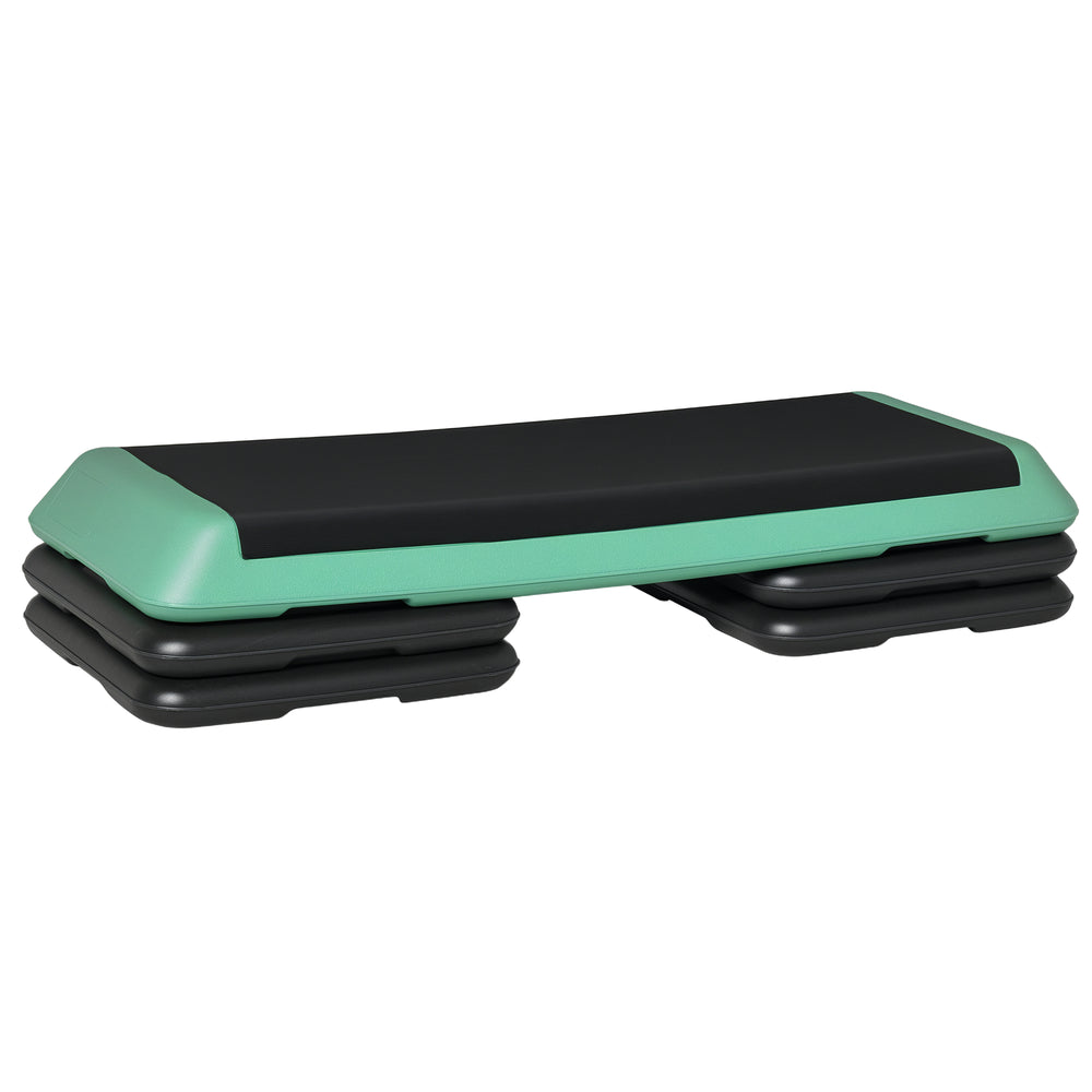 Stepper d'aérobic réglable de 43" à 3 niveaux noir et vert