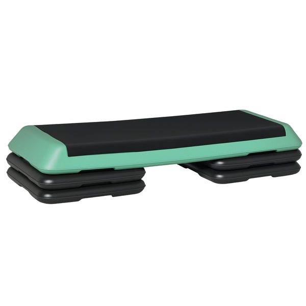 Stepper d'aérobic réglable de 43" à 3 niveaux noir et vert