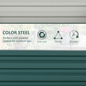 Jardinière surélevée en acier galvanisé, verte