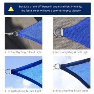 Voile d’ombrage triangulaire extérieur – 16,4’ (5 m) avec sac de transport, Bleu