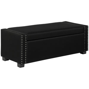 Banc de rangement rabattable rembourré en tissu, gris foncé