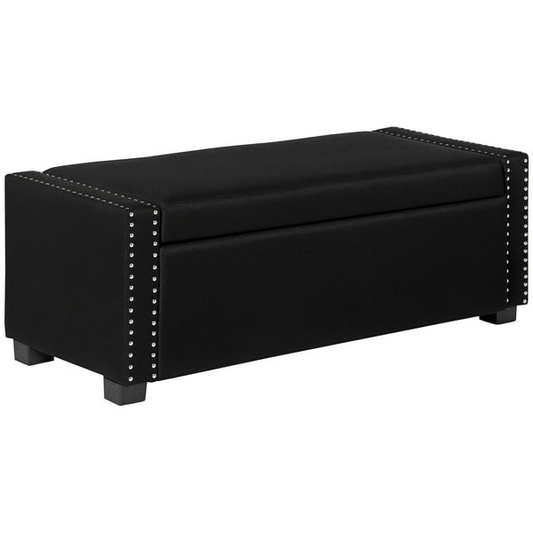 Banc de rangement rabattable rembourré en tissu, gris foncé